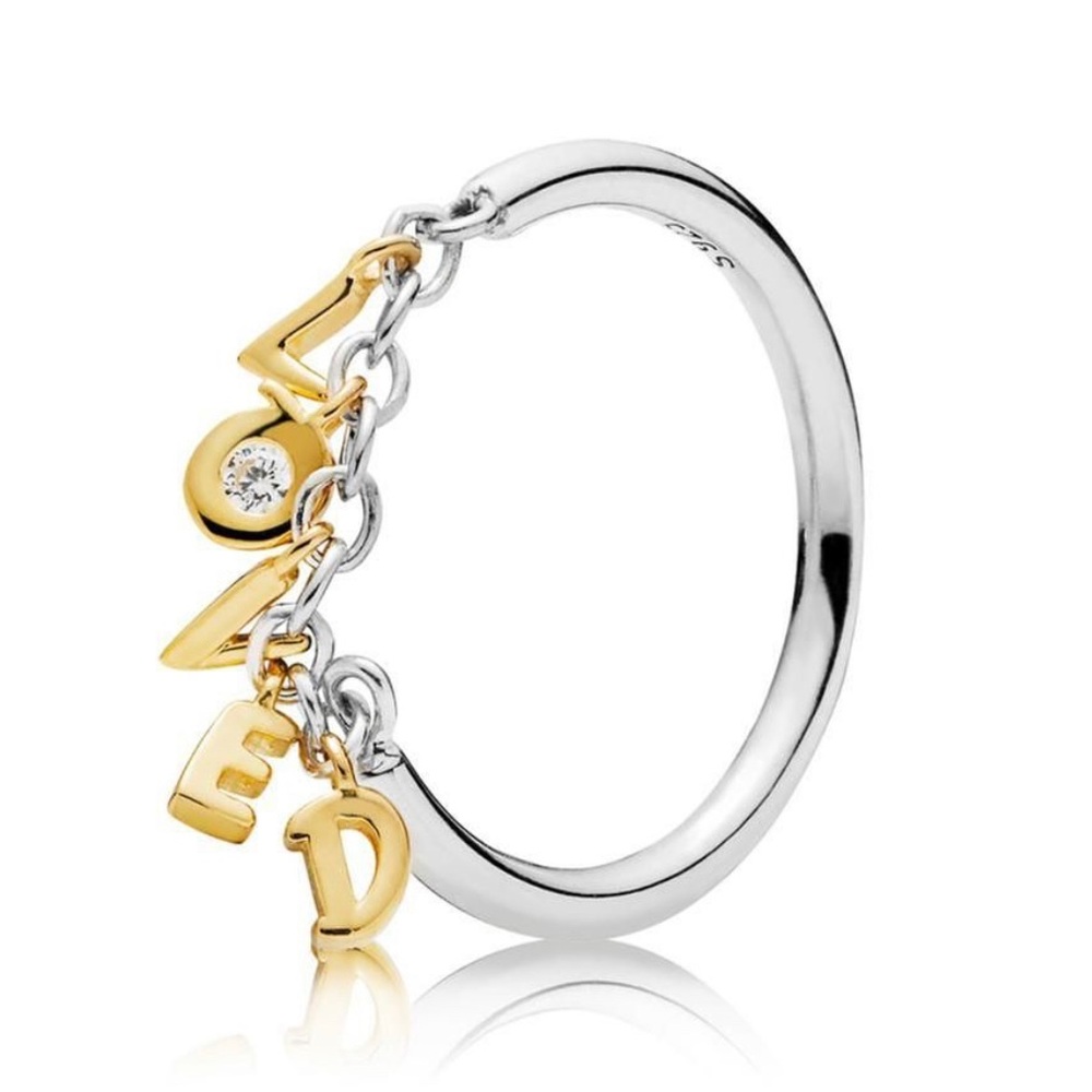 Pandora Love Script Ring